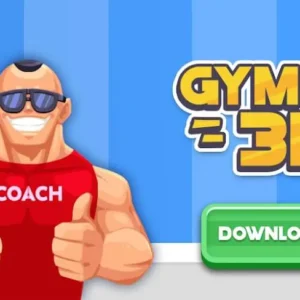 Главный герой игры Idle Gym Life: Street Fighter тренируется