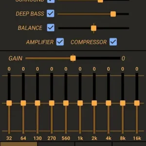Интерфейс приложения Power Audio Equalizer FX
