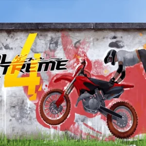Мотоциклист выполняет трюк на трассе в Trial Xtreme 4