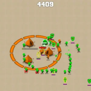 Скриншот из игры Army.io, демонстрирующий игровой процесс.