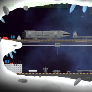 Скриншот из игры Lunar Rescue Mission Pro: Spac с изображением лунного модуля