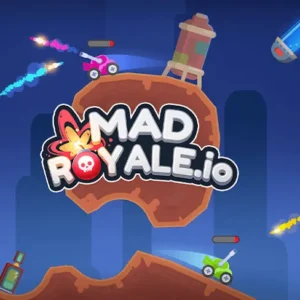 Танк стреляет по противнику в Mad Royale io
