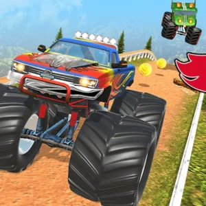 Захватывающий геймплей Monster Truck Race Car Game