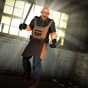 Захватывающий момент в игре Scary Butcher Psychopath Hunt